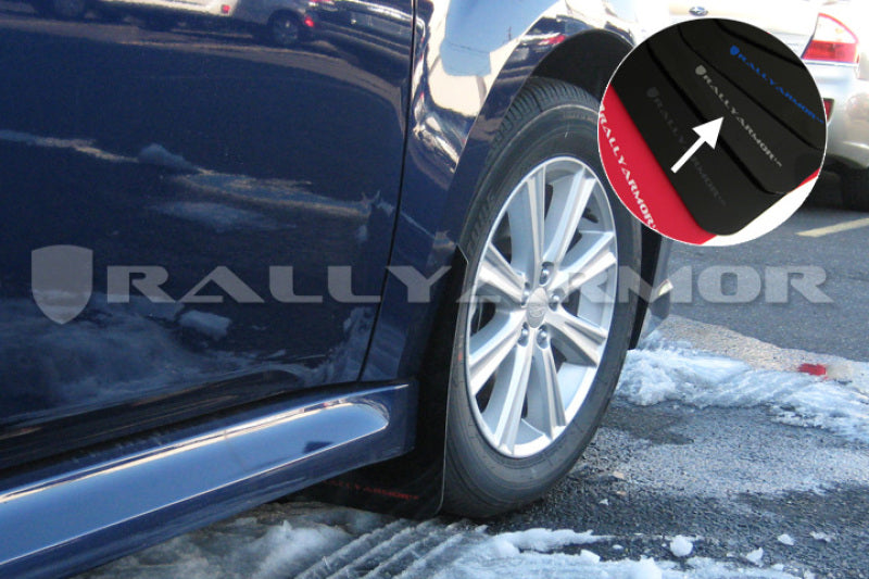 Rally Armor 2010+ Subaru Legacy UR Black Mud Flap w/ Silver Logo MF14-UR-BLK/SIL User 1