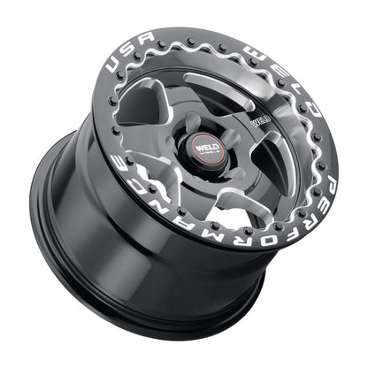 Weld S904 15x10 Ventura Beadlock 5x114.3 ET51 BS7.50 Gloss BLK MIL DIA 78.1 S904B0067P51 S904B0067P51 Photo - Primary