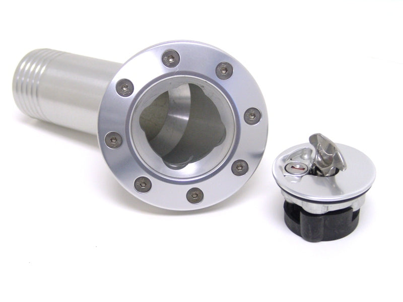 Ridetech 66-67 Chevy Nova Locking Gas Cap (Clear Anodized) 81000039 81000039 Photo - Primary