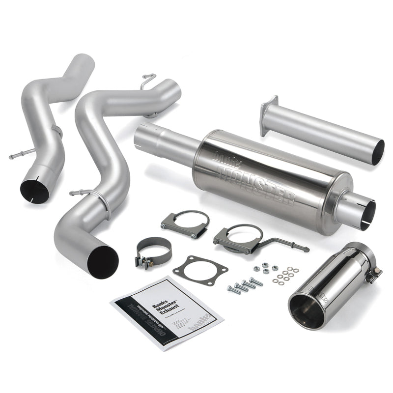 Banks Power 06-07 Chevy 6.6L SCLB Monster Exhaust System - SS Single Exhaust w/ Chrome Tip 48937 48937 Photo - Primary