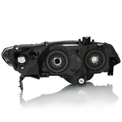 ANZO 2006-2009 Honda Civic 2 Door Crystal Headlight Black Amber (OE Replacement) 121546 121546 Photo - Unmounted