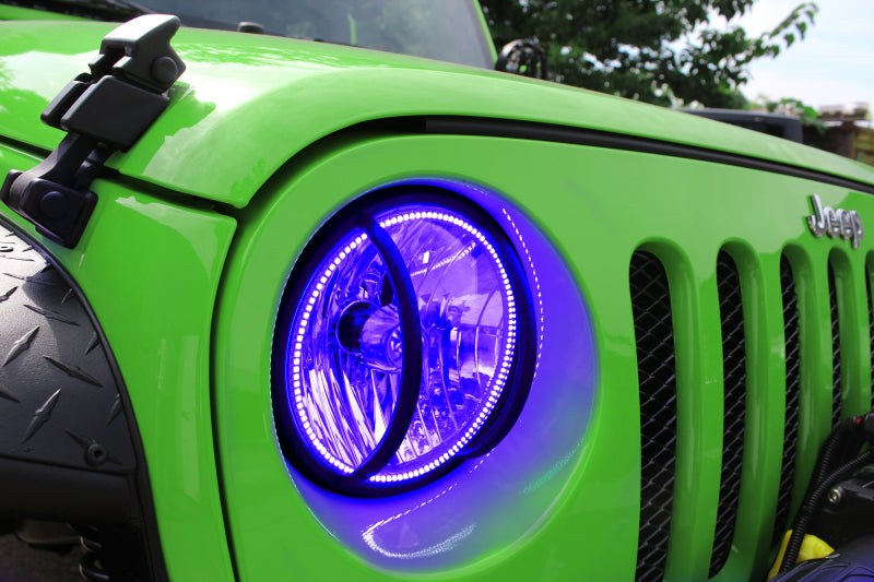 ORACLE Lighting Oracle 07-16 Jeep Wrangler JK SMD HL - ColorSHIFT w/ BC1 Controller 7079-335 7079-335 Photo - lifestyle view