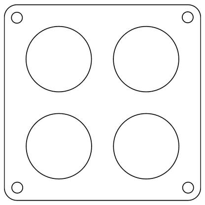 Cometic Gasket Cometic Holley 4500 Dominator .047in Fiber Carburetor Gasket - 1.75in Holes - 4-Hole C15239 C15239 Photo - Primary