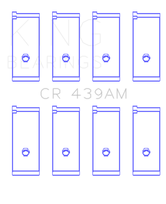 King Engine Bearings Honda A18A1/A20A1/B20A3/Bs1/Es/ET1-2 (Size +1.0mm) Connecting Rod Bearing Set CR439AM1.0 CR439AM1.0 Photo - Primary