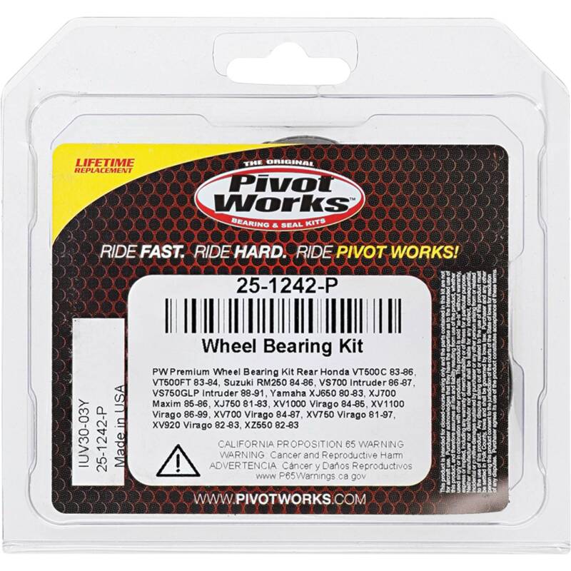 Pivot Works Honda, Suzuki, Yamaha Wheel Bearing Kit Premium Bearings 25-1242-P 25-1242-P Photo - Primary