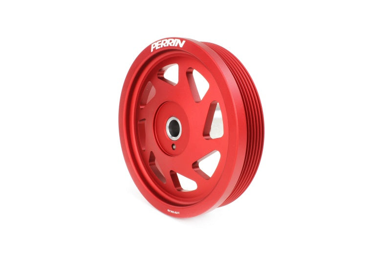 Perrin Performance Perrin 2022 BRZ/86 / 19-22 Subaru WRX Lightweight Crank Pulley (FA/FB Eng w/Small Hub) - Red PSP-ENG-106RD