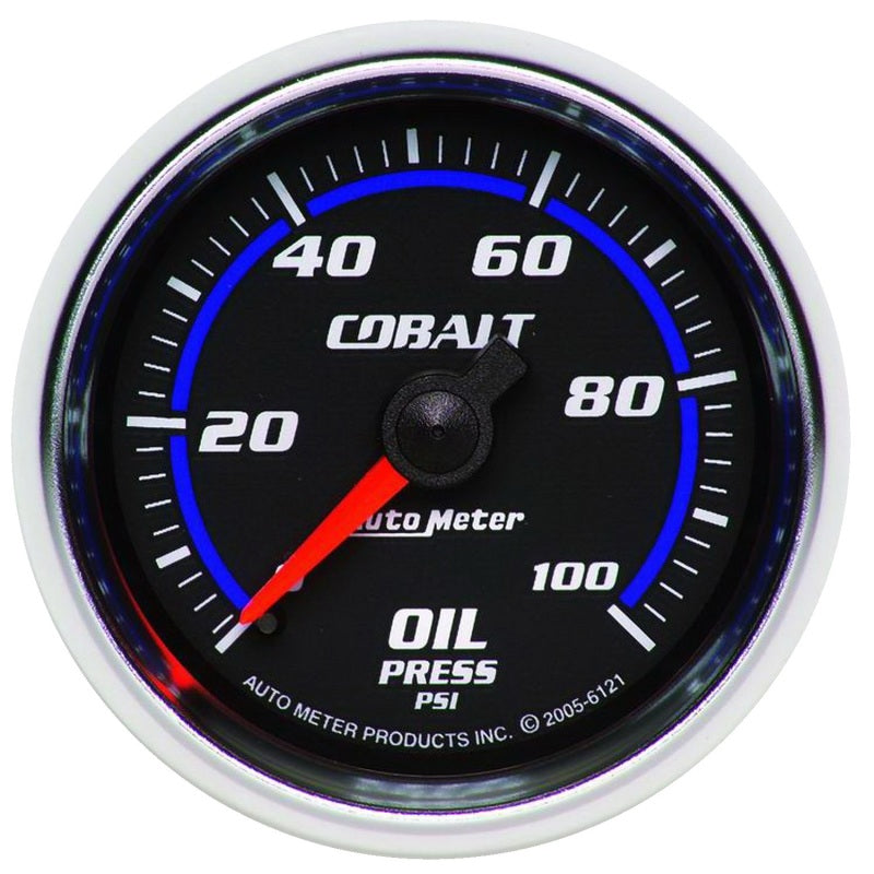 Autometer Gauge, Oil Pressure, 2 1/16", 100Psi, Mechanical, Cobalt 6121 Photo - Primary