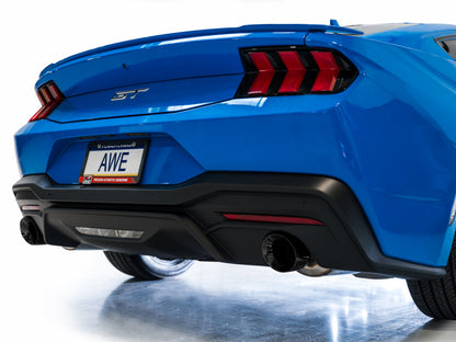 AWE Tuning AWE 2024 Ford Mustang GT Fastback S650 RWD Touring Catback Exhaust w/ Dual Diamond Black Tips 3015-33650 3015-33650 Photo - Mounted