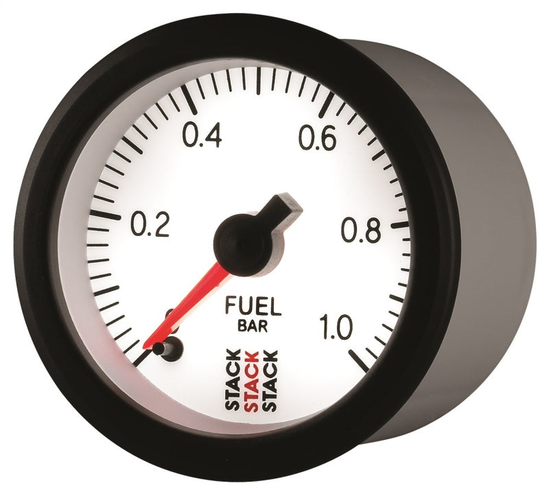 Autometer Stack 52mm 0-1 Bar M10 Male Pro Stepper Motor Fuel Pressure Gauge - White ST3353 ST3353 User 3