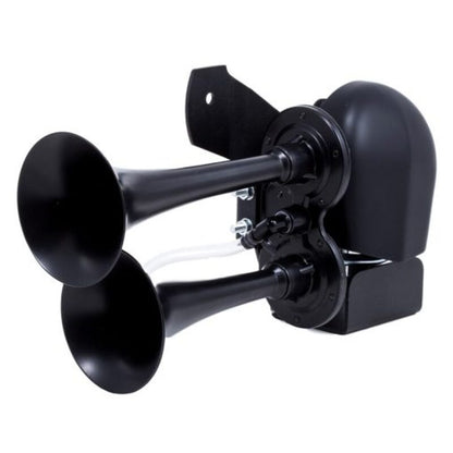 Kleinn Air Horns Kleinn 79-24 Harley Davidson Horns w/ Cowbell Horn Cover HOGKIT-1BK HOGKIT-1BK Photo - Primary