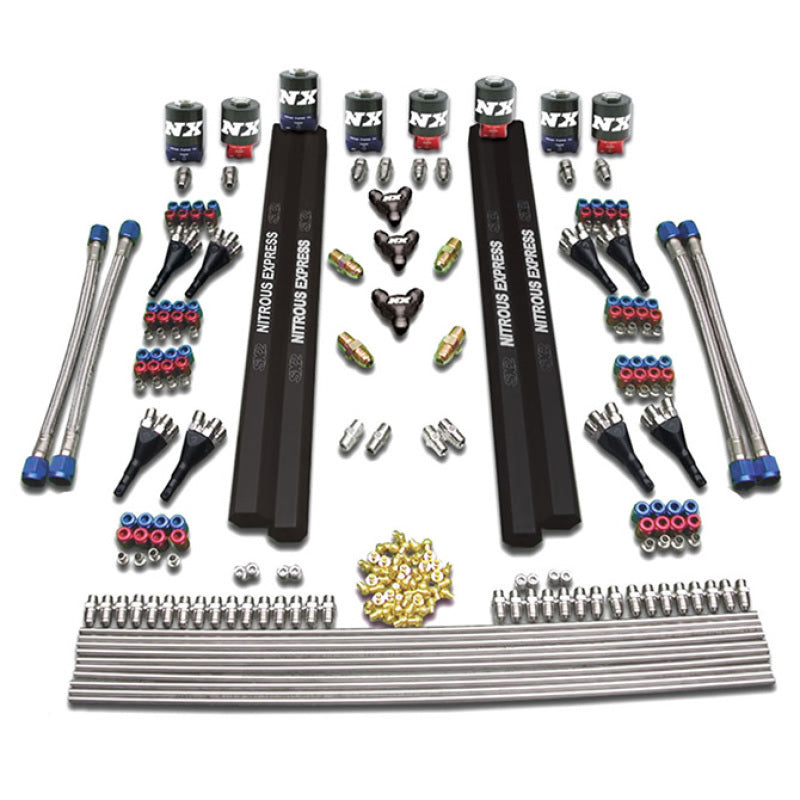 Nitrous Express 8 Cyl SX2 Nozzle Intake Plumbing Kit (Incl Hardware) 13387 13387 Photo - Primary
