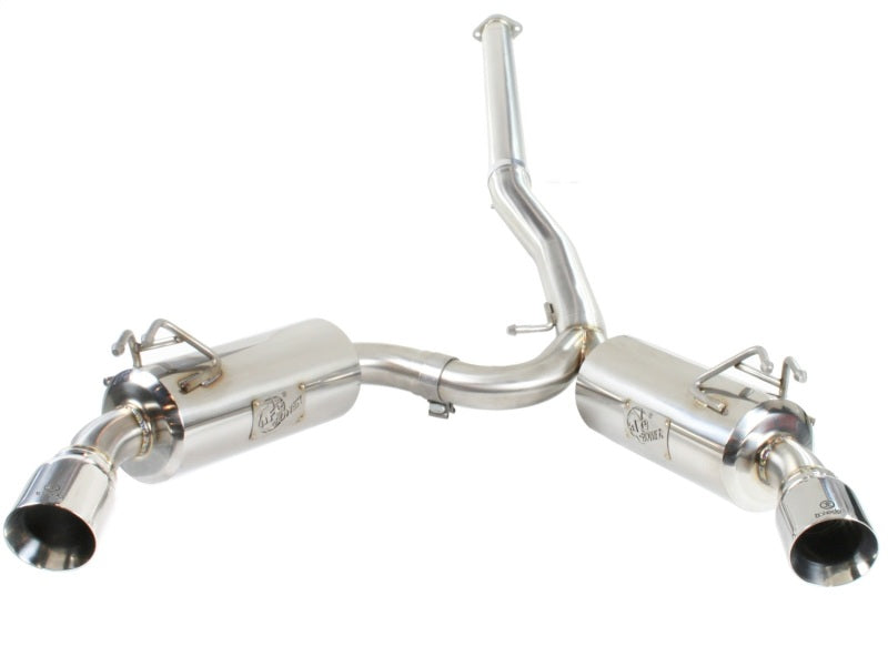 aFe Dual Cat-Back Exhaust w/ Polished Tips - Mitsubishi EVO X 08-13 49-36701 Photo - Unmounted