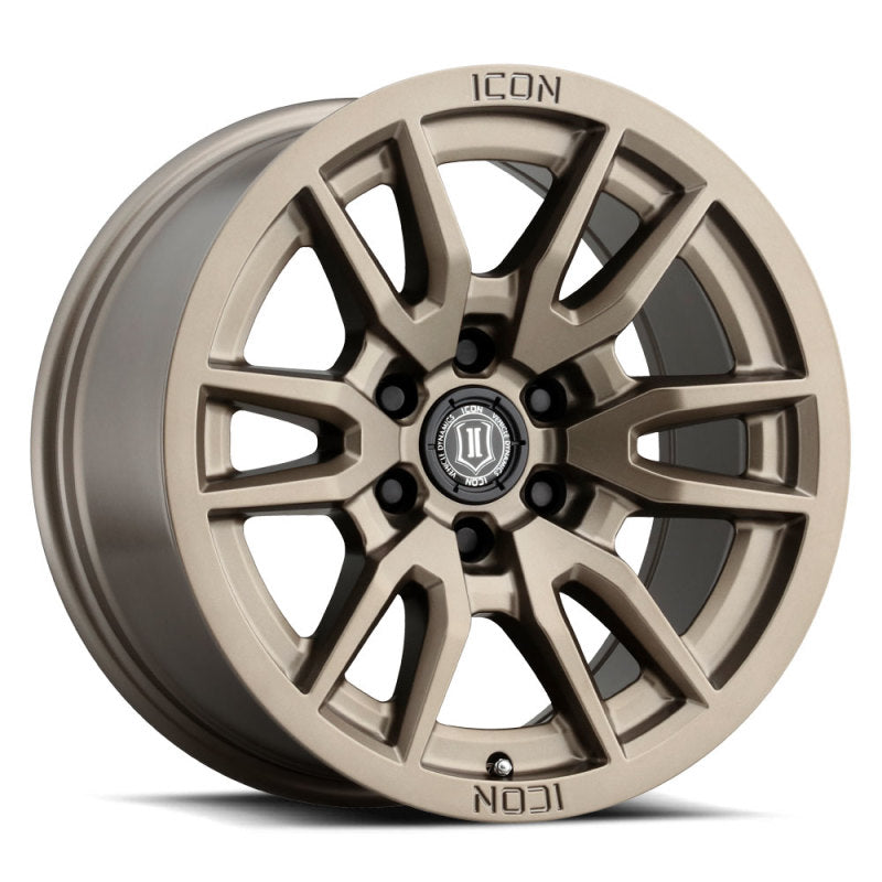 ICON Vector 6 17x8.5 6x5.5 0mm Offset 4.75in BS 106.1mm Bore Bronze Wheel 2417858347BR 2417858347BR Photo - Primary