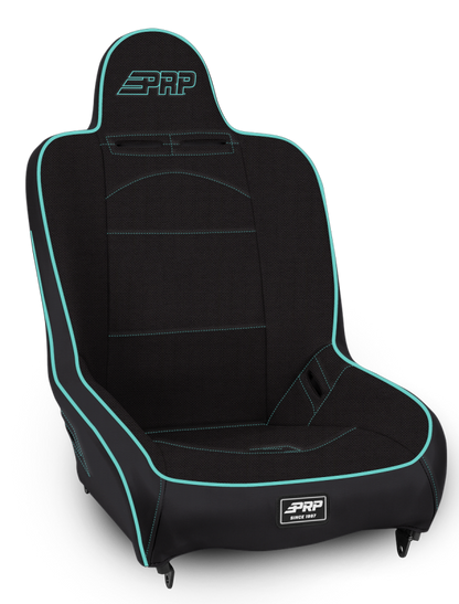 PRP Seats PRP Premier High Back Suspension Seat- Black/Teal Tweed A100110-50-238 A100110-50-238 Photo - Primary
