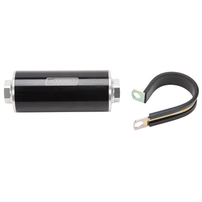 Russell Fuel Filter 10 Micron #10 AN Inlet #10 AN Outlet Blk/Clear Finish 649250 Photo - Primary