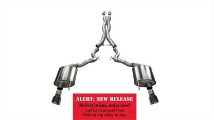 Corsa Performance 15-16 Ford Mustang GT Convertible 5.0L V8 Black Xtreme Dual Rear Exit 14342BLK Photo - Primary