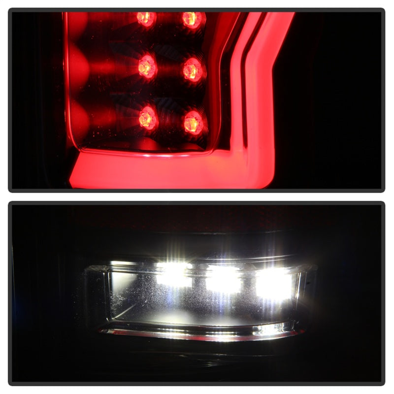 Spyder 04-08 Ford F-150 Projector Tail Lights - Light Bar DRL LED - Black ALT-YD-FF15004V2-LBLED-BK 5084170 5084170 Photo - Unmounted