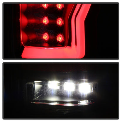 Spyder 04-08 Ford F-150 Projector Tail Lights - Light Bar DRL LED - Black ALT-YD-FF15004V2-LBLED-BK 5084170 5084170 Photo - Unmounted