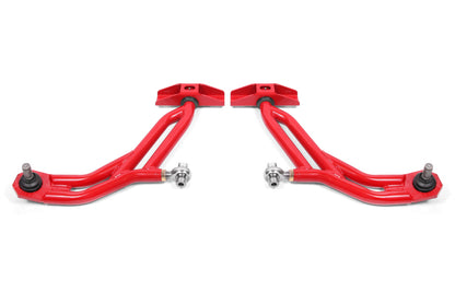 BMR Suspension BMR 10-14 Ford Mustang Adj. Lower A-Arms Delrin/Rod End w/ 19mm STD. Ball Joint - Red AA755R AA755R Photo - Primary