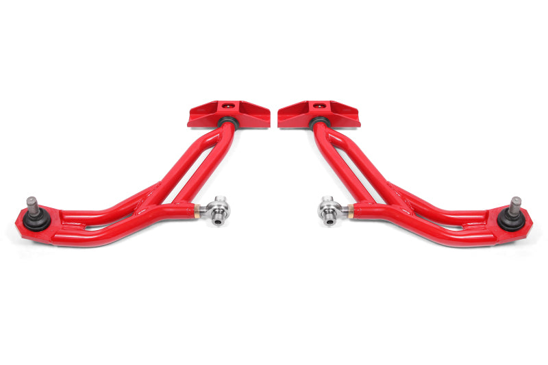 BMR Suspension BMR 10-14 Ford Mustang Adj. Lower A-Arms Delrin/Rod End w/ 19mm STD. Ball Joint - Red AA755R AA755R Photo - Primary