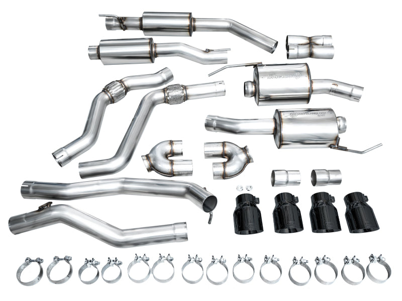 AWE Tuning 2020+ Ford Explorer ST Touring Edition Exhaust w/ Diamond Black Tips 3015-43625 3015-43625 Photo - out of package