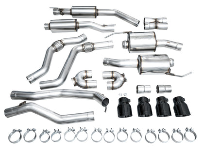 AWE Tuning 2020+ Ford Explorer ST Touring Edition Exhaust w/ Diamond Black Tips 3015-43625 3015-43625 Photo - out of package