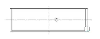 ACL Mitsubishi 6G72/6G72T/6G73 0.025mm Oversized Tri-Metal Performance Rod Bearing Set 6B1140H-.025 6B1140H-.025 Technical Drawing