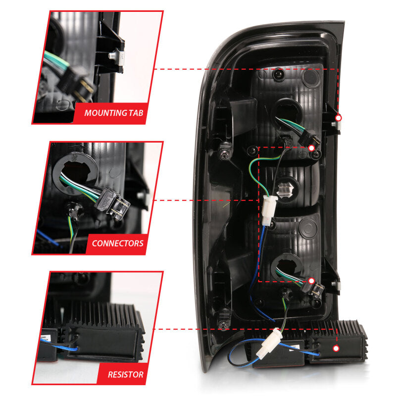 ANZO 2014-2018 Chevy Silverado 1500 LED Taillights Chrome 311291 311291 Photo - Unmounted