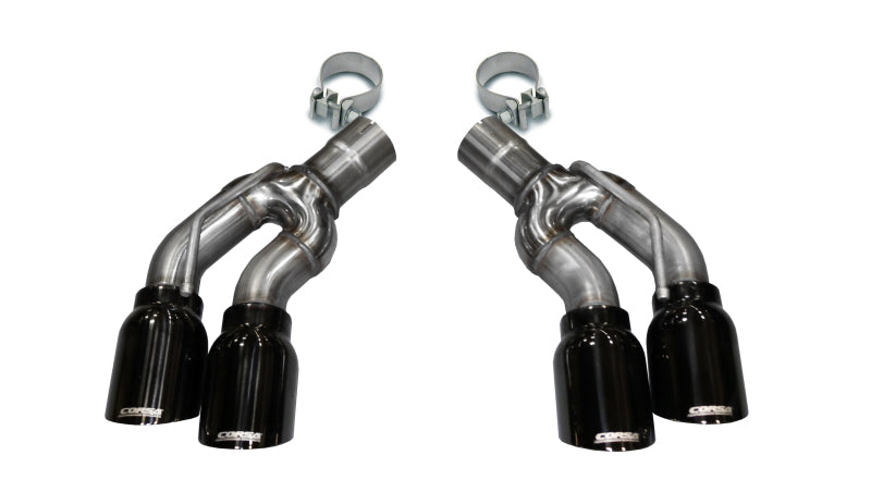 Corsa Performance 16-17 Cadillac CTS-V 2.75in Inlet / 4.0in Outlet Black PVD Tip 14359BLK Photo - Primary