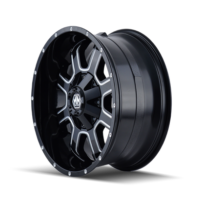 Mayhem 8103 Fierce 20x10 / 5x127 BP / -19mm Offset / 87mm Hub Black w/ Milled Spokes Wheel 8103-2152M 8103-2152M Photo - Primary