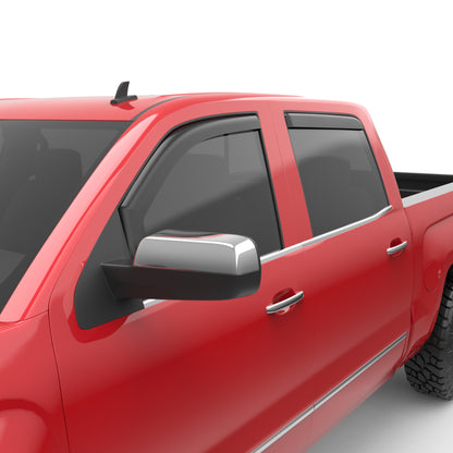 EGR 14+ Chev Silverado/GMC Sierra Dbl Cab In-Channel Window Visors - Set of 4 - Matte (571675) 571675 571675 Photo - Primary