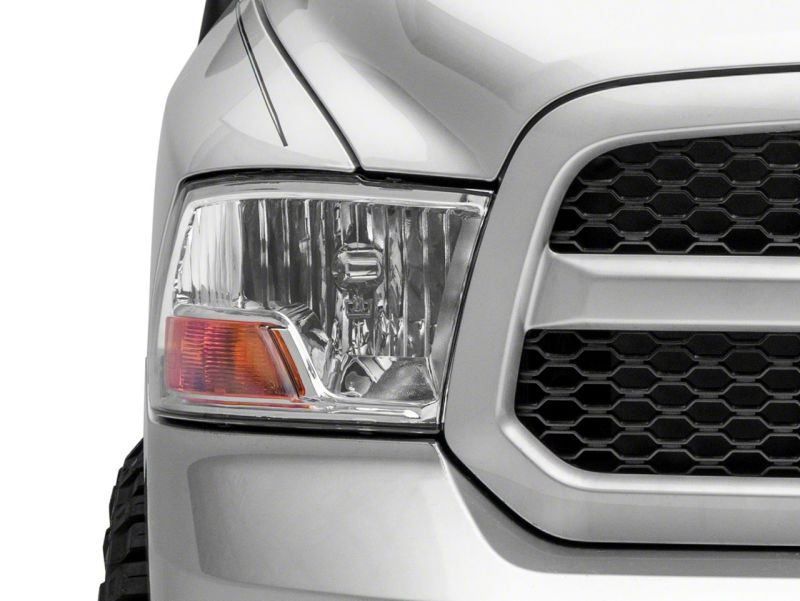 Raxiom 09-18 Dodge RAM 1500 Axial OEM Rep Headlights w/ Single Bulb- Chrome Housing (Clear Lens) R118018 R118018 Photo - Close Up