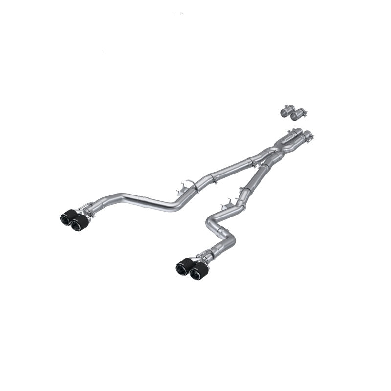 MBRP 15-Up Challenger 5.7 / 17-Up 6.2L/6.4L 3in Race Series Cat-Back w/ Quad Tips T304 Exhaust S71143CF S71143CF Photo - Primary