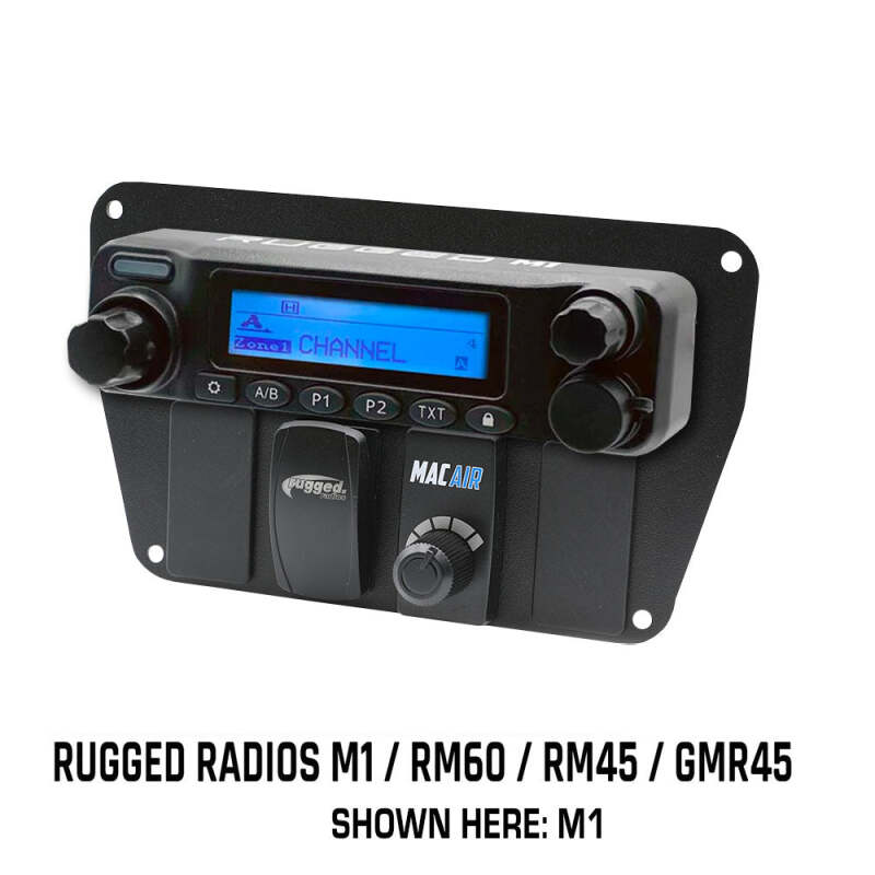 Rugged Radios Multi Mount Insert/Standalone Mount for M1 - GMR45 - RM60 - RM45 w/ Rocker Switches MT-DMU-RM-RS MT-DMU-RM-RS Photo - Primary
