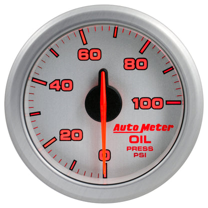 Autometer 2-1/16" Oil Press, 0-100 Psi, Airdrive, Silver 9152-UL User 3
