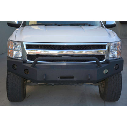 DV8 Offroad 07-13 Chevrolet Silverado 1500 Front Bumper - Black Powdercoat FBCS1-01 FBCS1-01 Photo - Mounted