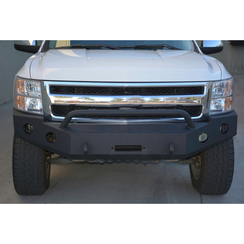 DV8 Offroad 07-13 Chevrolet Silverado 1500 Front Bumper - Black Powdercoat FBCS1-01 FBCS1-01 Photo - Mounted
