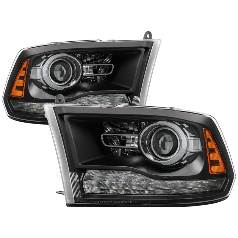 SPYDER xTune Dodge Ram 13-17 ( w/ Factory Projector LED) OEM Style Headlight - Black HD-JH-DR13-OE-BK 9040221 9040221 Photo - Primary