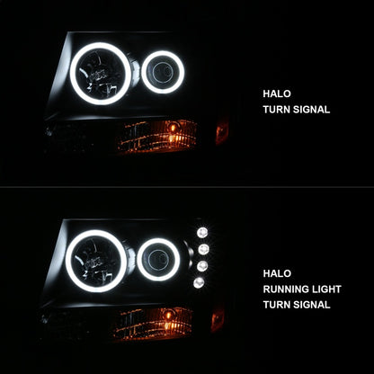 Anzo 2007-2013 Chevrolet Avalanche Projector Headlights w/ Halo Black(CCFL) 111109 Photo - Unmounted