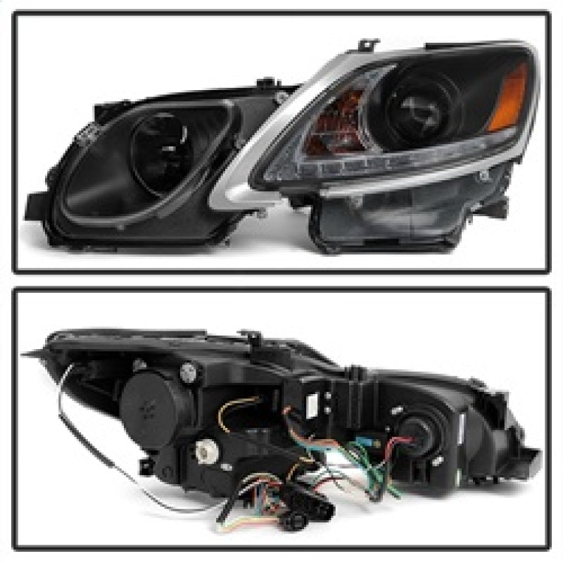 Spyder Lexus GS 300 / 350 / 450 06-11 Headlights - HID Model Only - Black PRO-YD-LG06-HID-DRL-BK 5082800 5082800 Photo - Unmounted