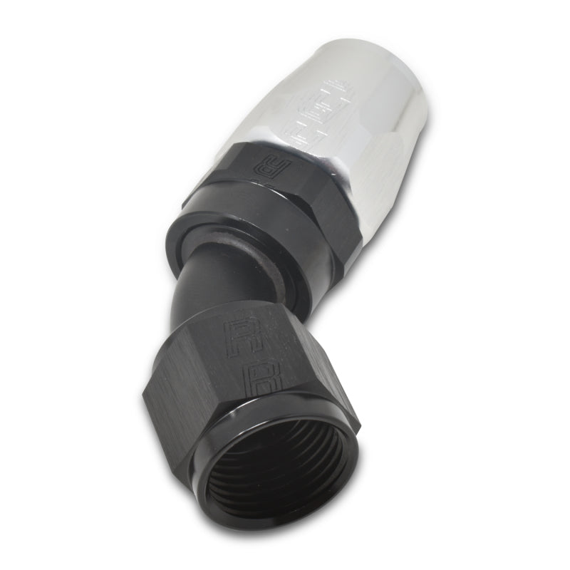 Russell Full Flow 45° Hose Ends - Black / Silver 610123 Photo - out of package