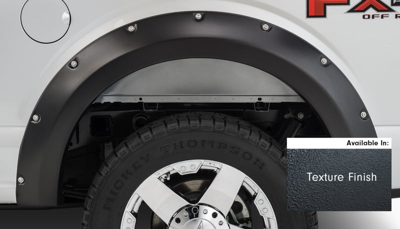 Stampede Black Ruff Riderz Textured Finish 4-Piece Fender Flare for 2015-2017 8432-5 Photo - Mounted