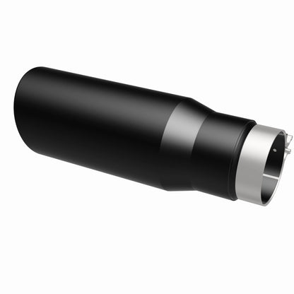 Magnaflow Tip Stainless Black Coated Single Wall Round Single Outlet 5in Dia 3.5in Inlet 14.5in L 35237 35237 360 Degree Image Set