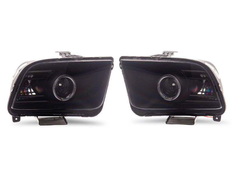 Raxiom 05-09 Ford Mustang w/ Factory Halogen LED Halo Headlights- Blk Housing (Smoked Lens) 49115