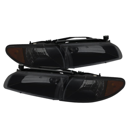 SPYDER Xtune Pontiac Grand Prix 97-03 Crystal Headlights w/ Amber Corner Lights HD-JH-PGPRIX-SET-AM-BSM 9034329 9034329 Photo - Primary