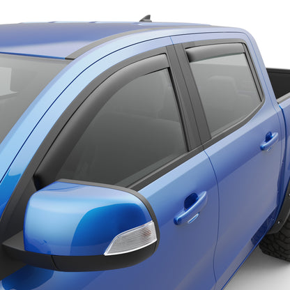 EGR 19-22 Ford Ranger In-Channel Window Visors Front/Rear Set Matte Black Crew Cab 573555 573555 Photo - Primary