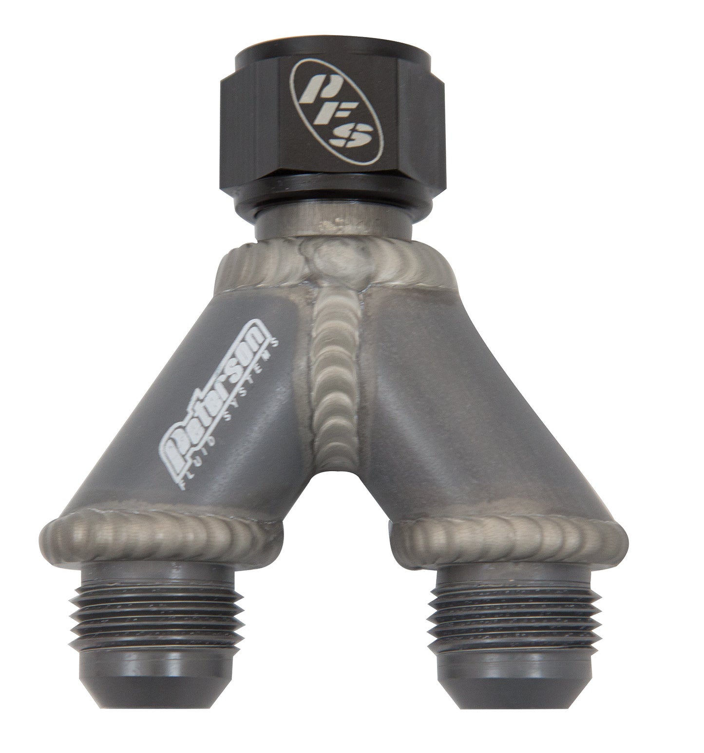 Peterson Fluid Systems Y-Manifold -10AN B-Nut To -8/-8 10-1703