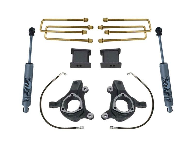 MaxTrac 07-16 GM C1500 2WD w/Cast Steel Susp. 3in/1in Spindle Lift Kit w/FOX Shocks KS881332F KS881332F Photo - Primary