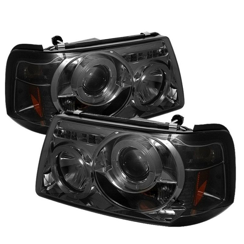 Spyder Ford Ranger 01-11 1PC Projector Headlights LED Halo LED Smke PRO-YD-FR01-1PC-HL-SM 5010513 5010513 Photo - Primary