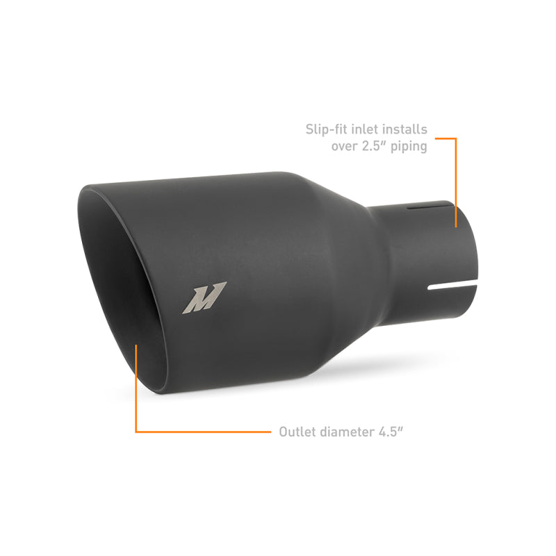 Mishimoto Clamp-on Double Wall Exhaust Tip 2.5 Inlet Slash Cut MMEXH-TIP-DW25BK MMEXH-TIP-DW25BK User 1